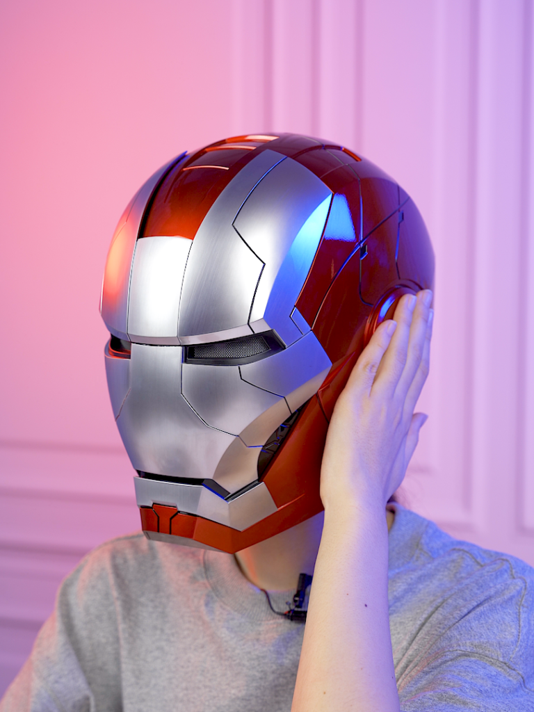 New Mk Iron Man Helm With Base Prop Replik Mark Maskenwald